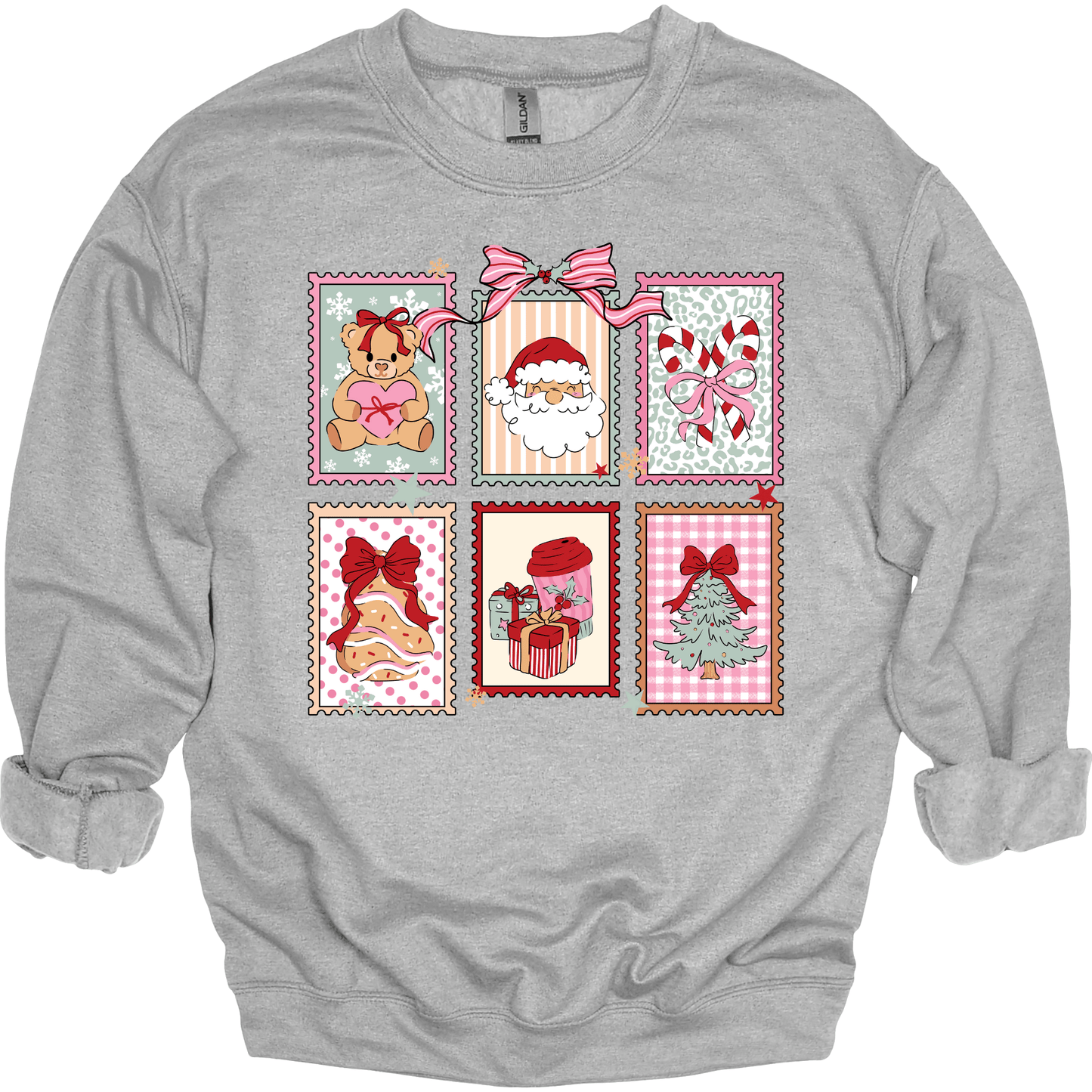 Christmas Postage: Retro Holiday Stamps with Santa, Bear & Treats