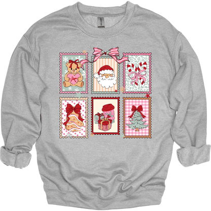 Christmas Postage: Retro Holiday Stamps with Santa, Bear & Treats