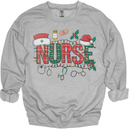 Christmas Nurse Plaid Lights
