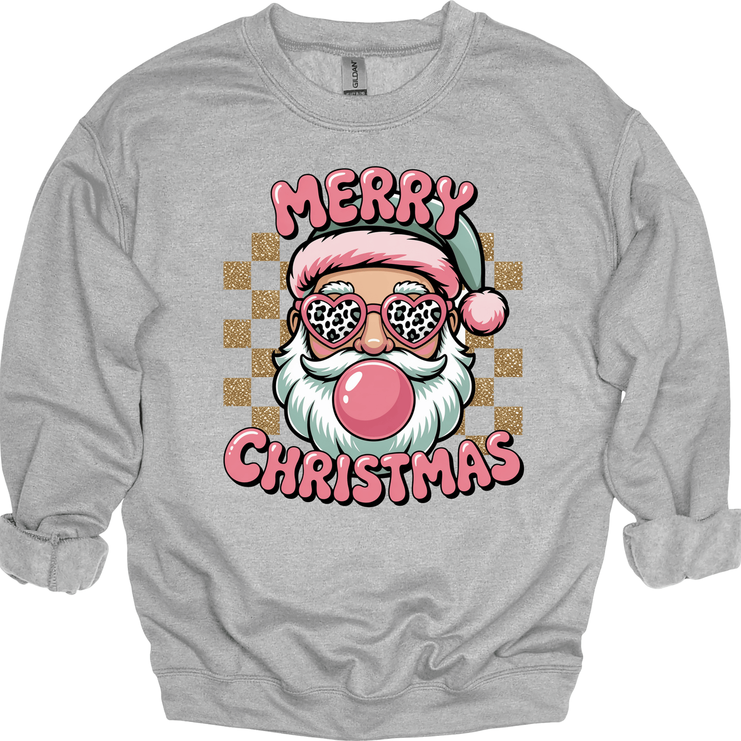 Merry Christmas Retro Bubblegum Santa