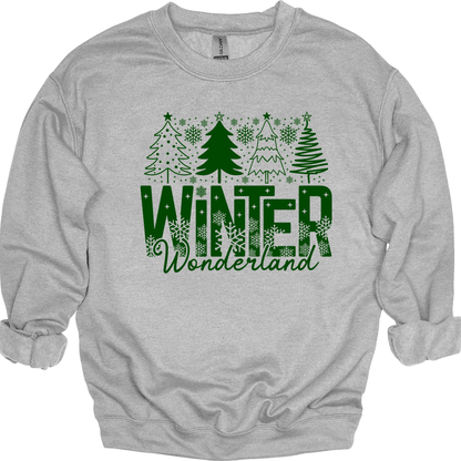 Winter Wonderland Green Christmas Trees