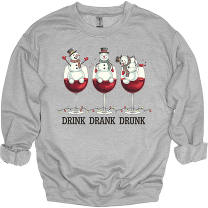 Drink Drank Drunk Snowman Wine Glasses