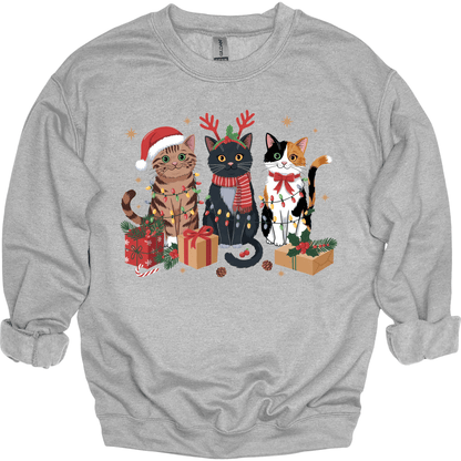 Meowy Christmas - Cute Holiday Cats with Lights & Gifts