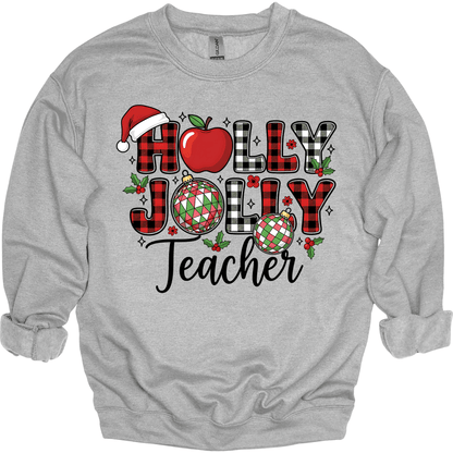 Holly Jolly Teacher – Buffalo Plaid Ornament
