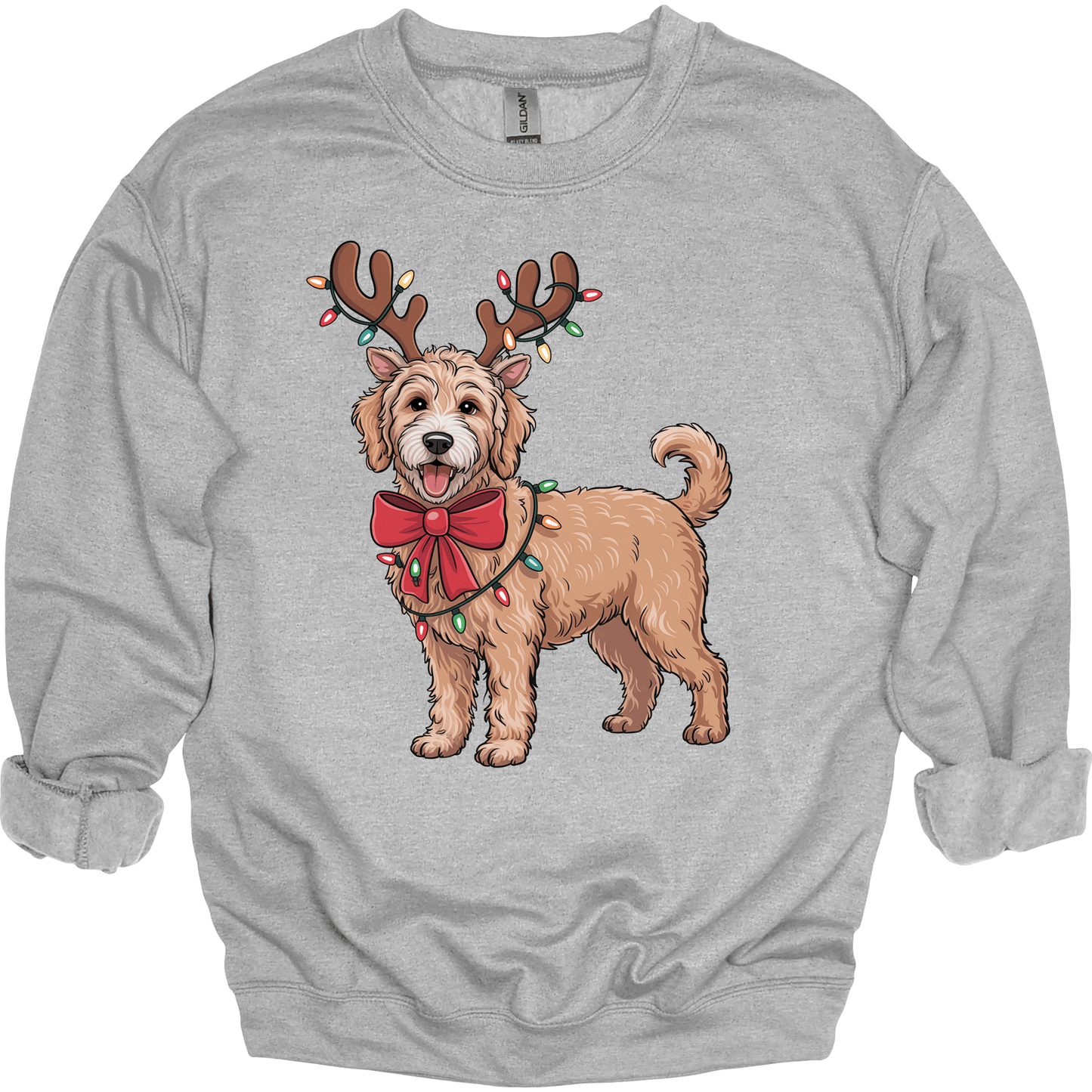 Goldendoodle Reindeer