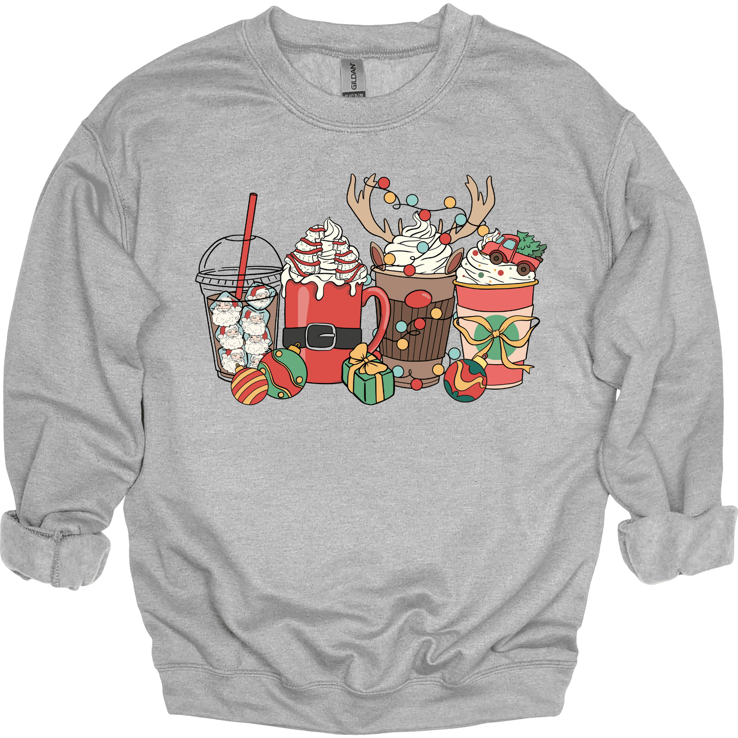 Christmas Drinks: Holiday Cocoa, Reindeer Mug & Santa Latte