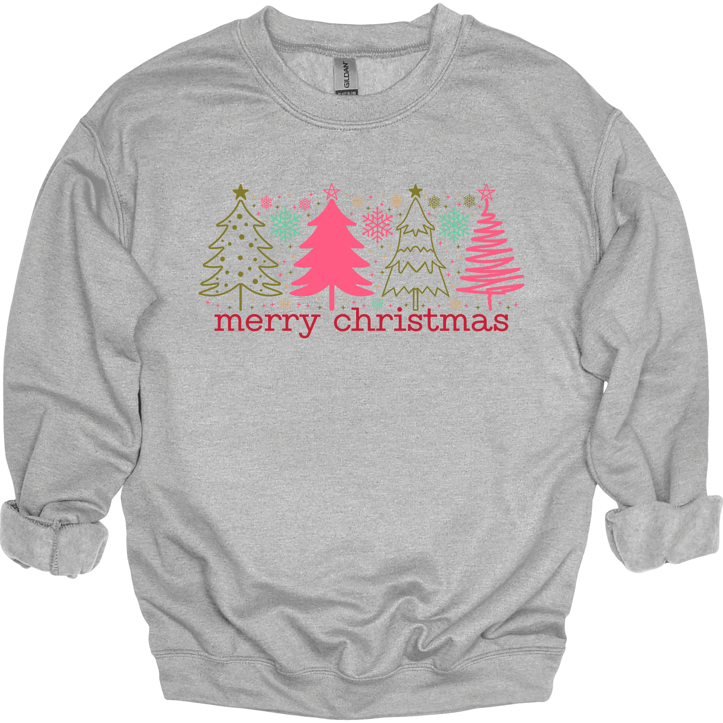 Merry Christmas Pastel Trees