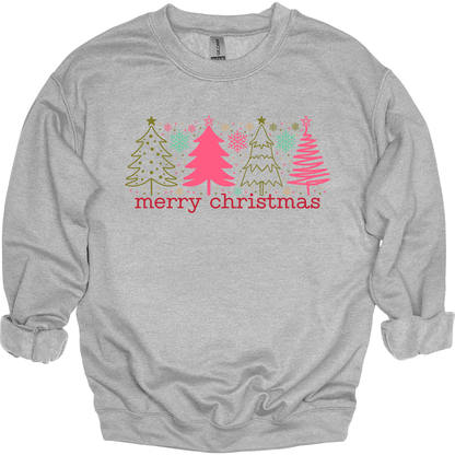 Merry Christmas Pastel Trees