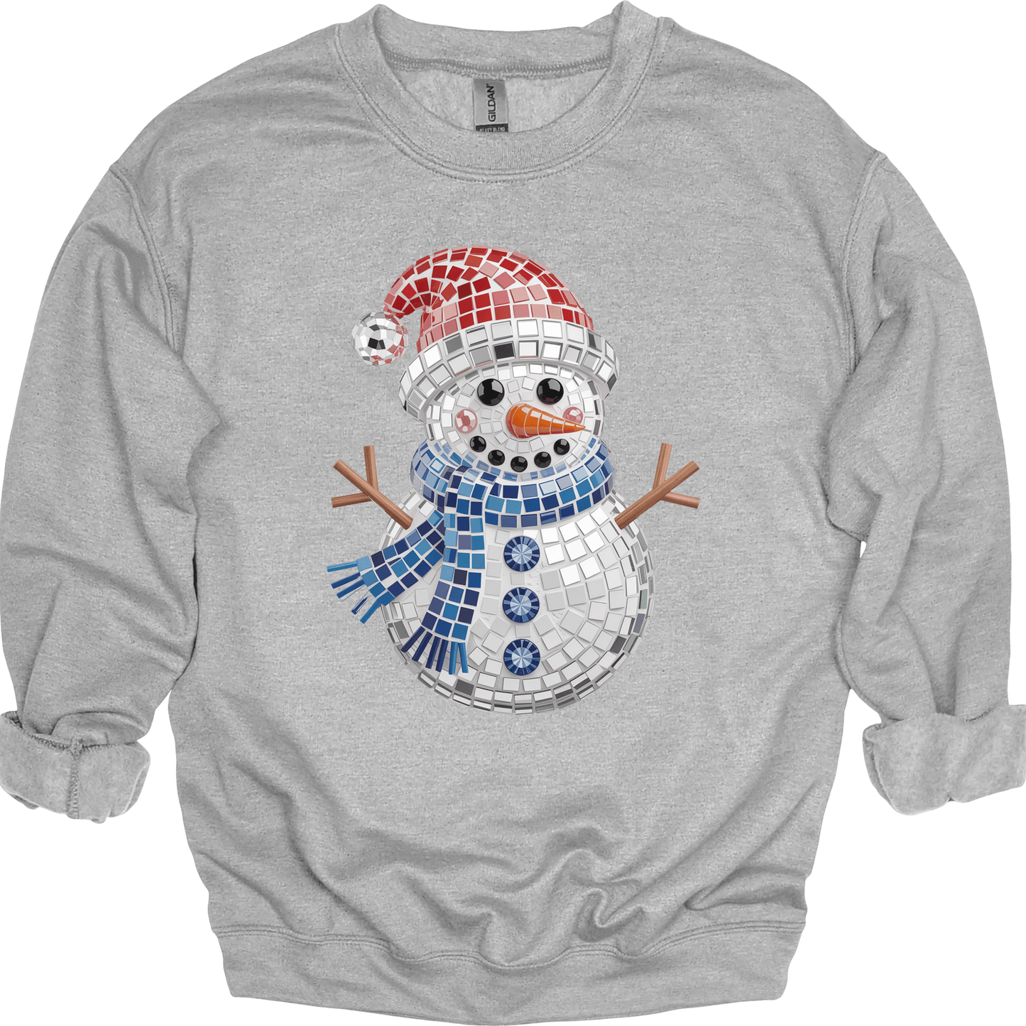 Faux Bling Mosaic Snowman