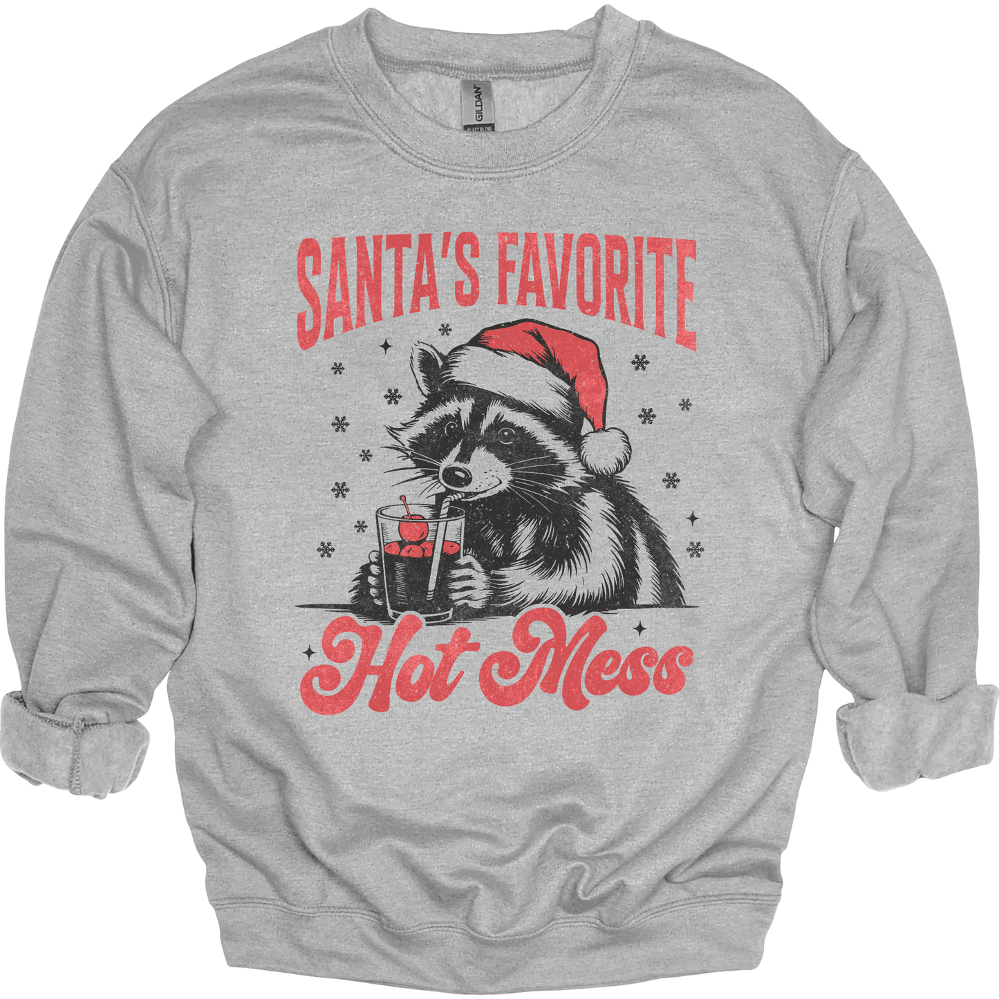 Santa's Favorite Hot Mess Christmas Raccoon
