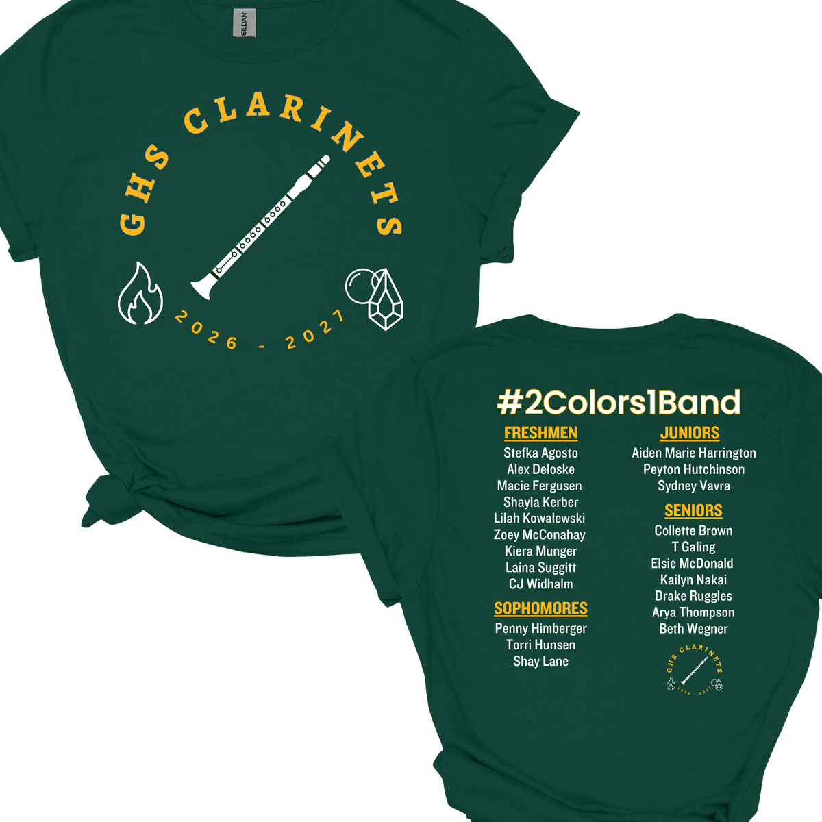 2026-2027 Gretna High School - Clarinets | T-Shirt
