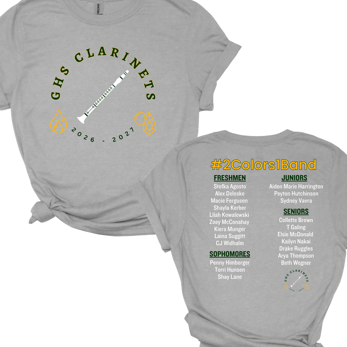 2026-2027 Gretna High School - Clarinets | T-Shirt
