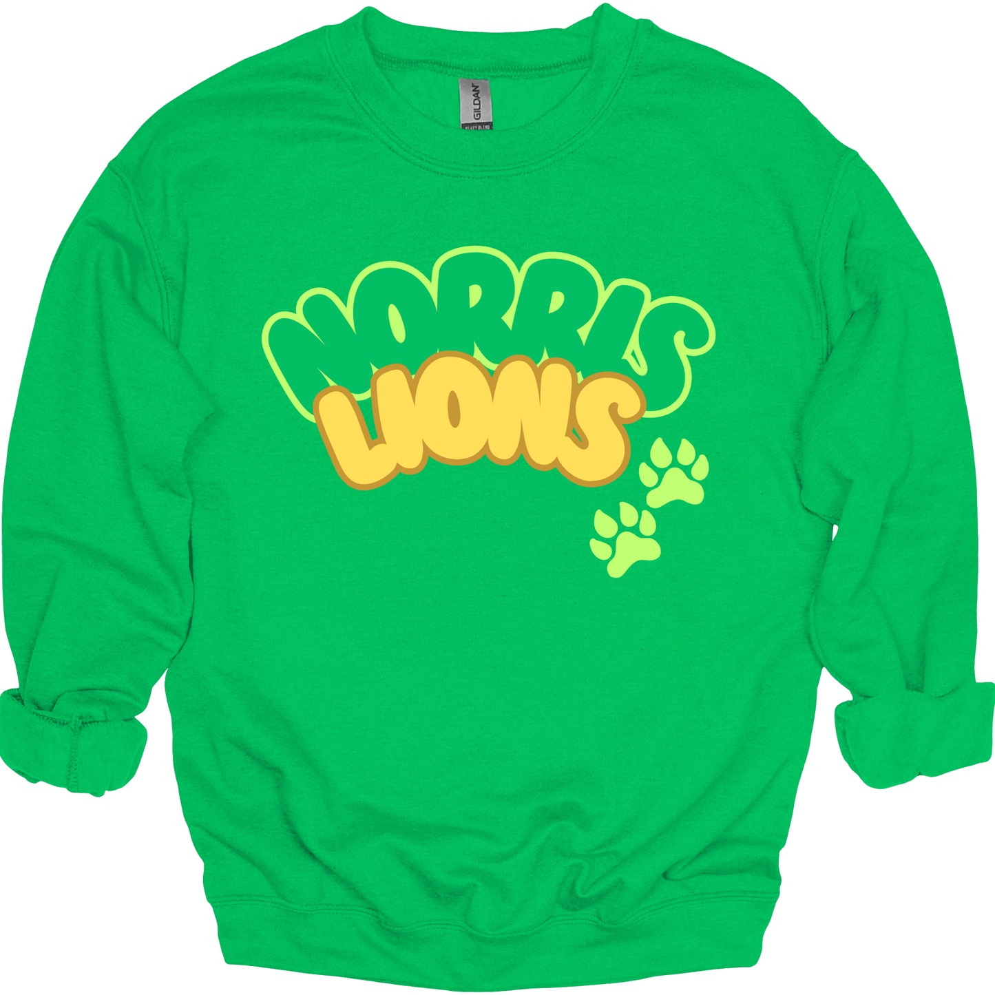 Norris Lions Bubble Letters Crewneck Sweatshirt | Youth & Adult