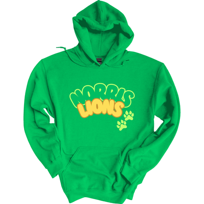 Norris Lions Bubble Letters Hoodie Sweatshirt | Youth & Adult