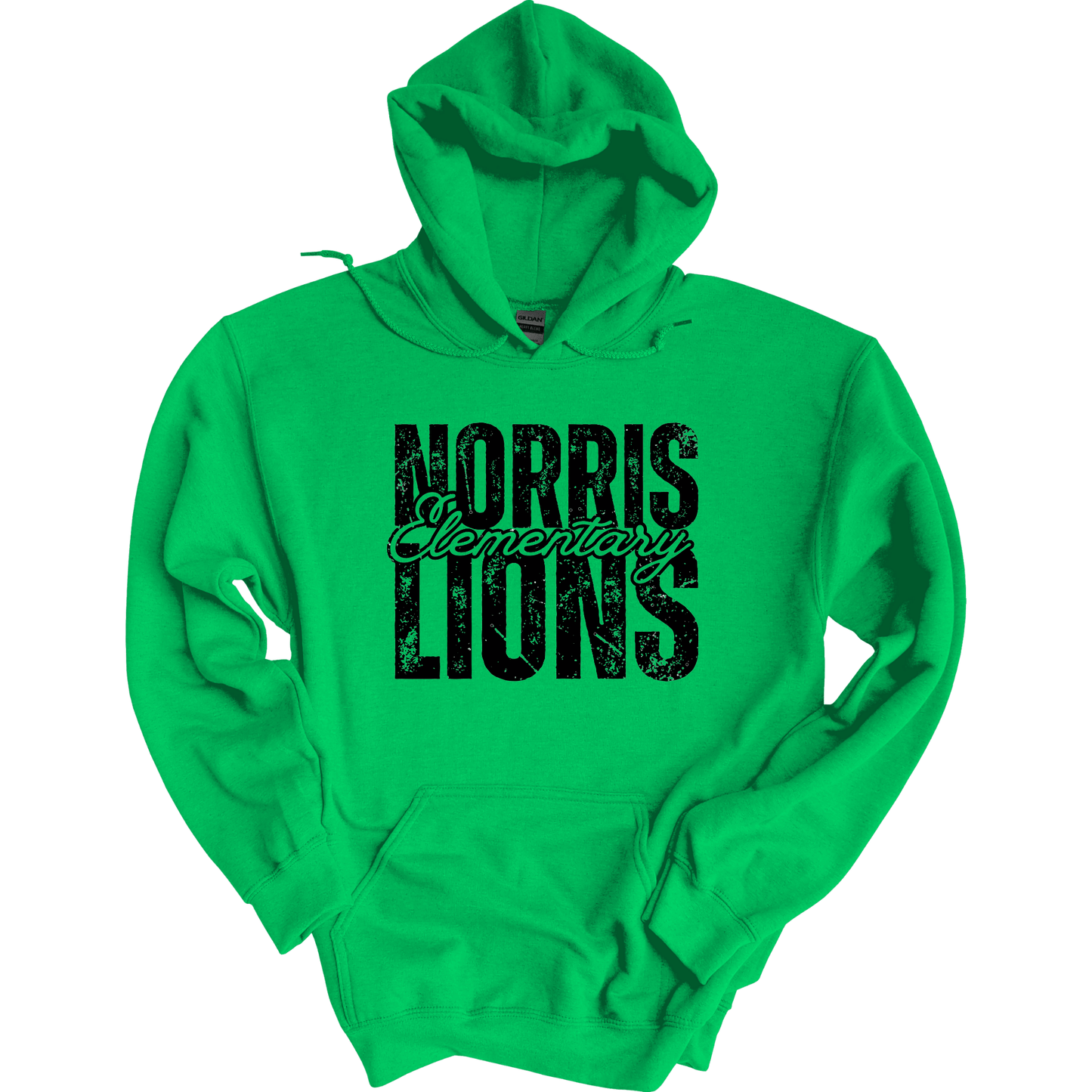Norris Elementary Lions Grunge Hoodie Sweatshirt | Youth & Adult