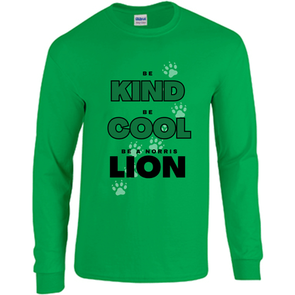 Be Kind, Cool, Lion Long Sleeve T-Shirt | Youth & Adult