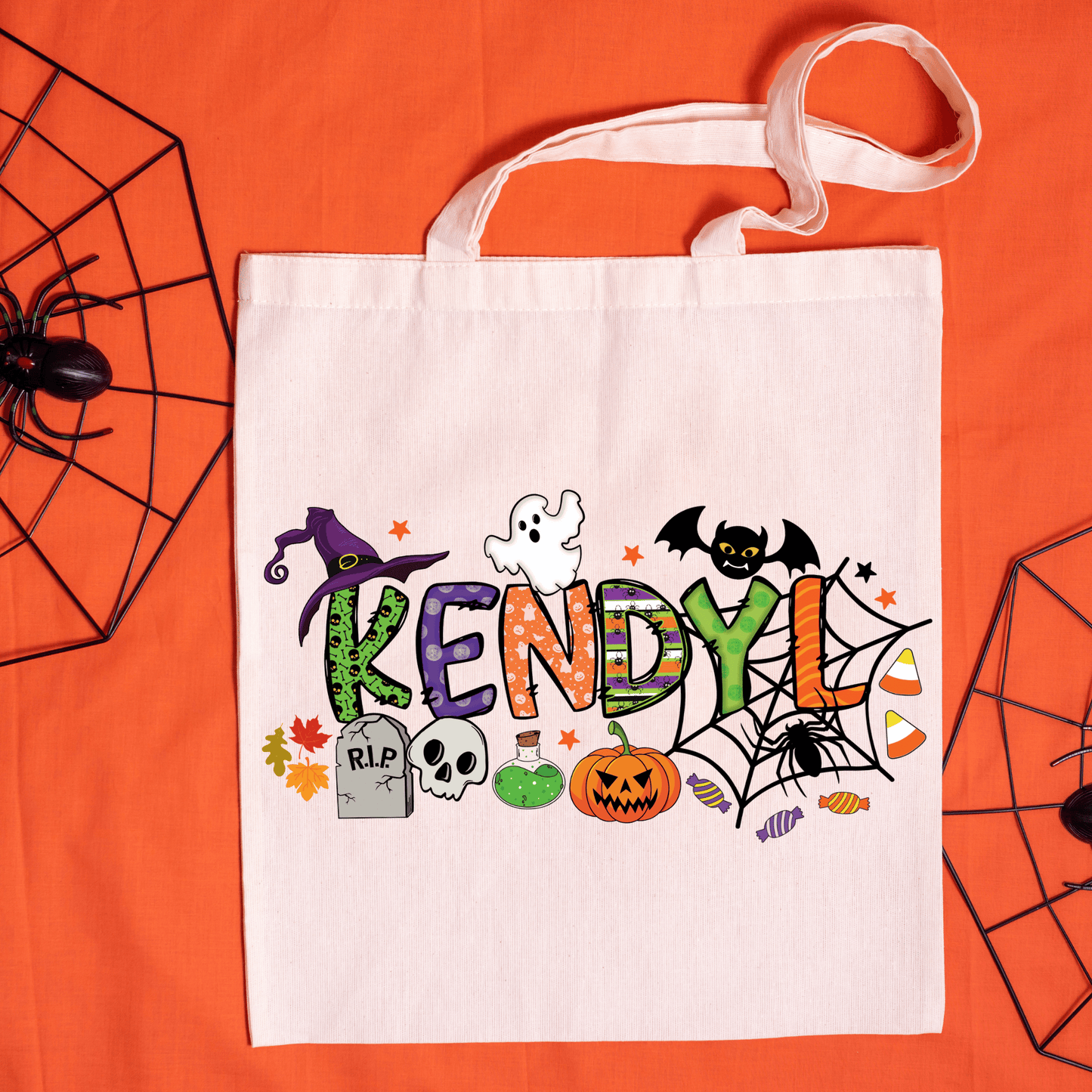 Personalized Halloween Tote Bag