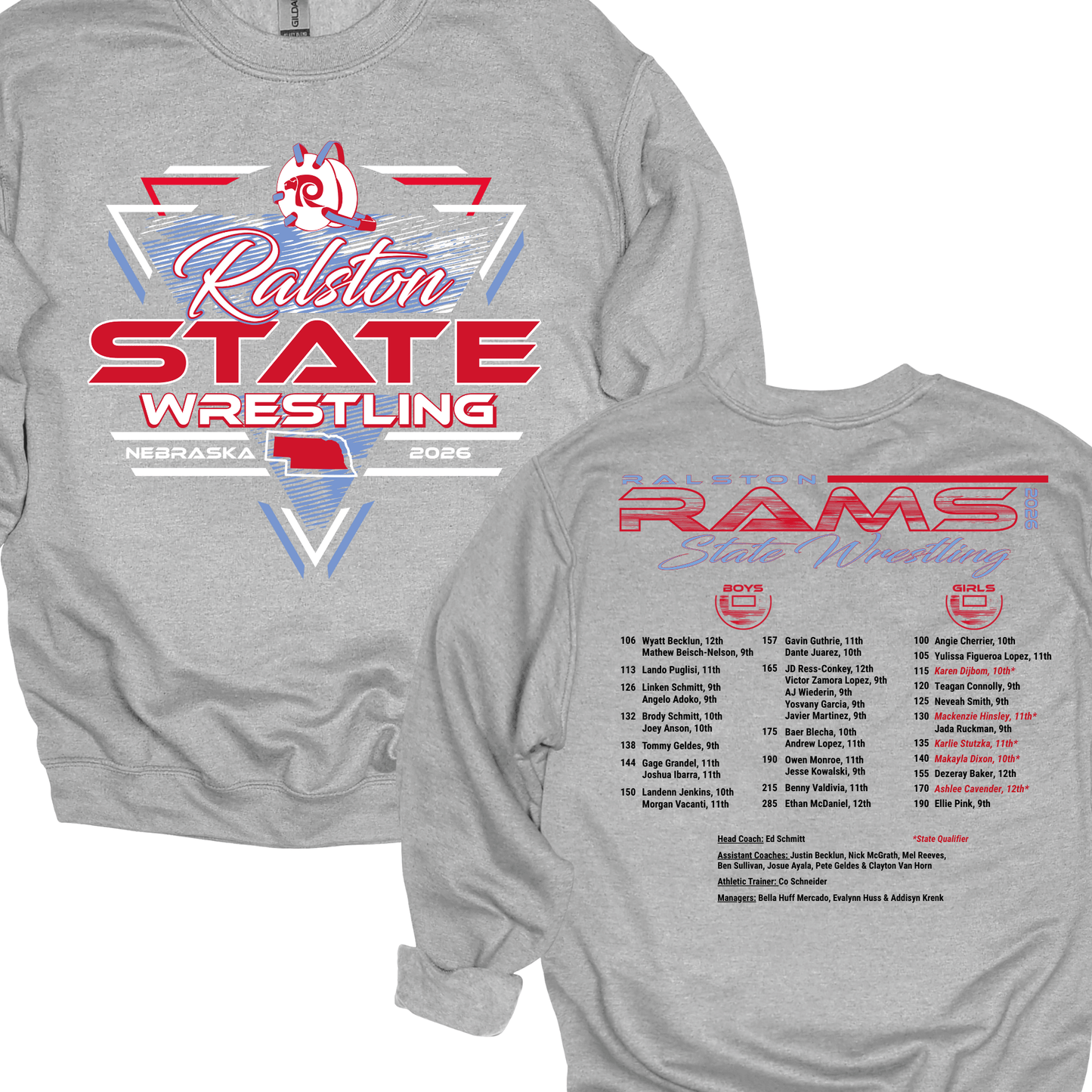 Ralston State Wrestling | Crewneck Sweatshirt