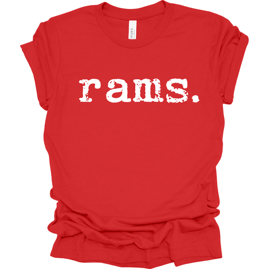 Rams Typewriter T-Shirt | Youth & Adult