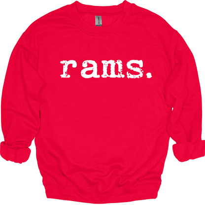 Rams Typewriter Crewneck | Youth & Adult