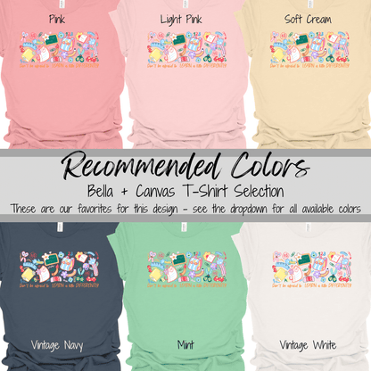 Learn Differently | Neurodiversity Teacher Graphic Tee