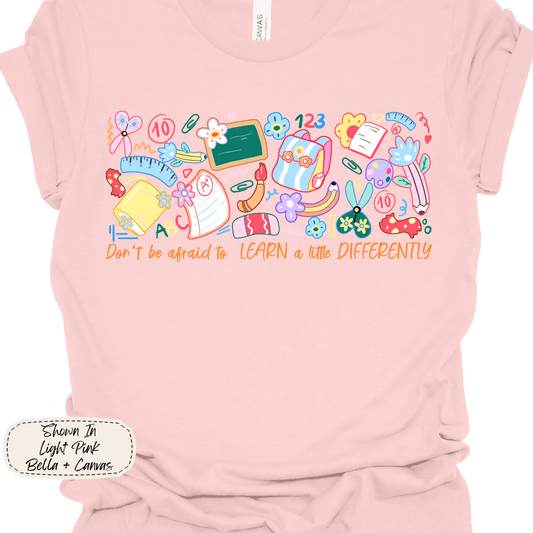 Learn Differently | Neurodiversity Teacher Graphic Tee