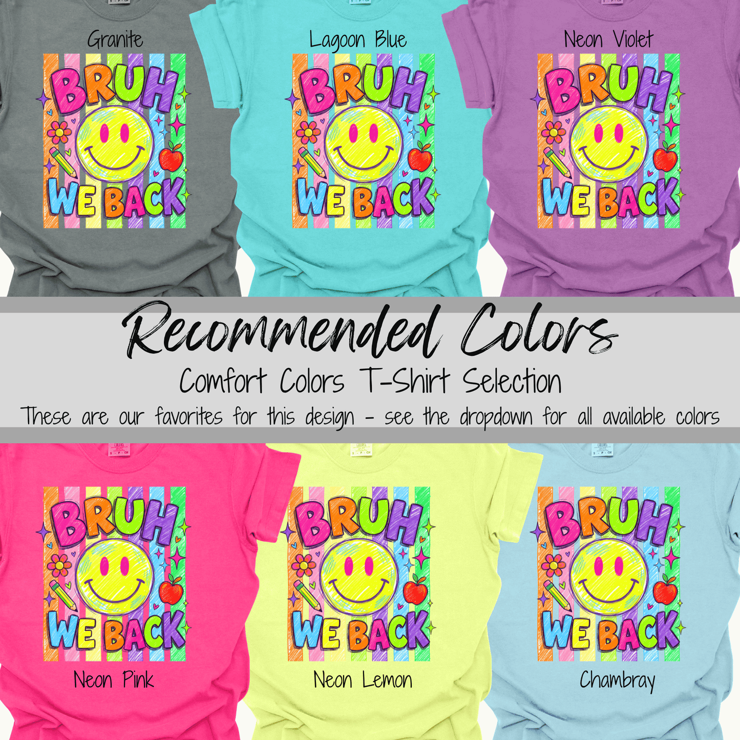 Bruh, We Back | Color Pop Teacher Tee