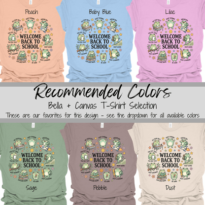 Welcome Back to School | Inspirational Frog Teacher Tee