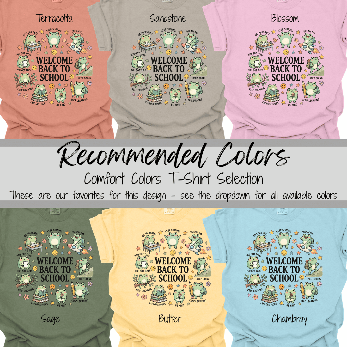 Welcome Back to School | Inspirational Frog Teacher Tee