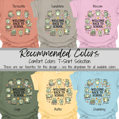 Welcome Back to School | Inspirational Frog Teacher Tee