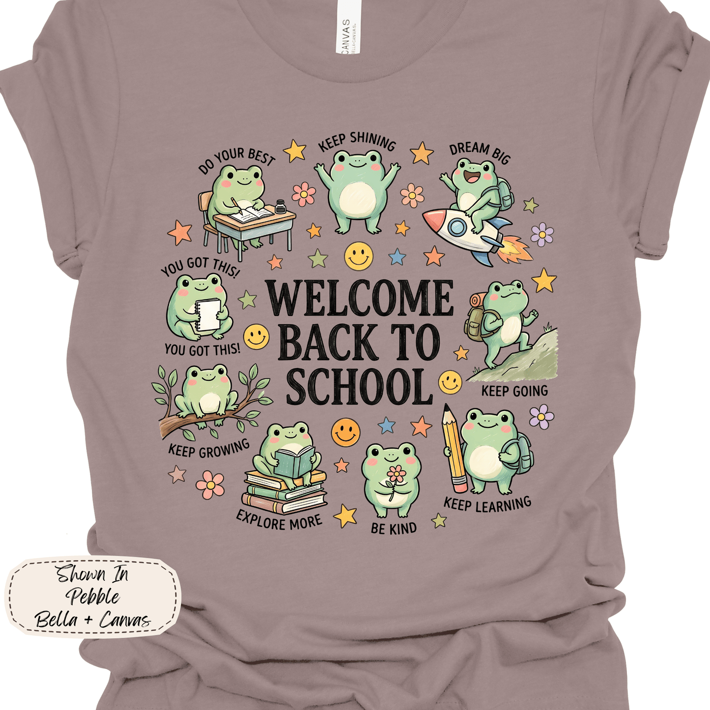 Welcome Back to School | Inspirational Frog Teacher Tee