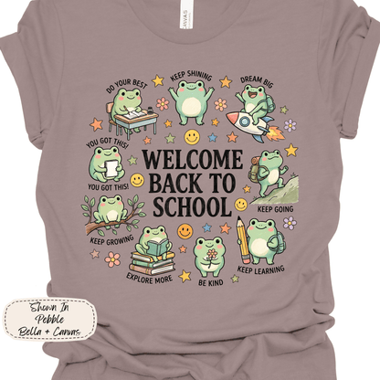 Welcome Back to School | Inspirational Frog Teacher Tee