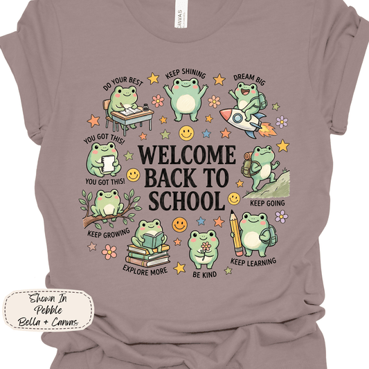 Welcome Back to School | Inspirational Frog Teacher Tee