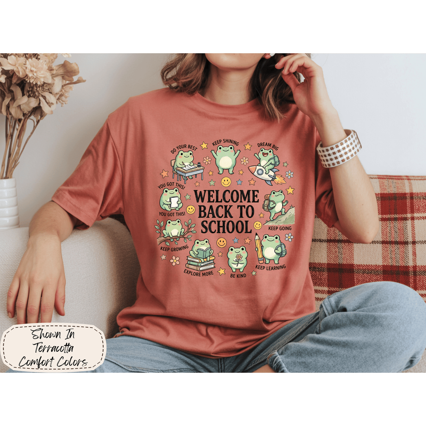 Welcome Back to School | Inspirational Frog Teacher Tee