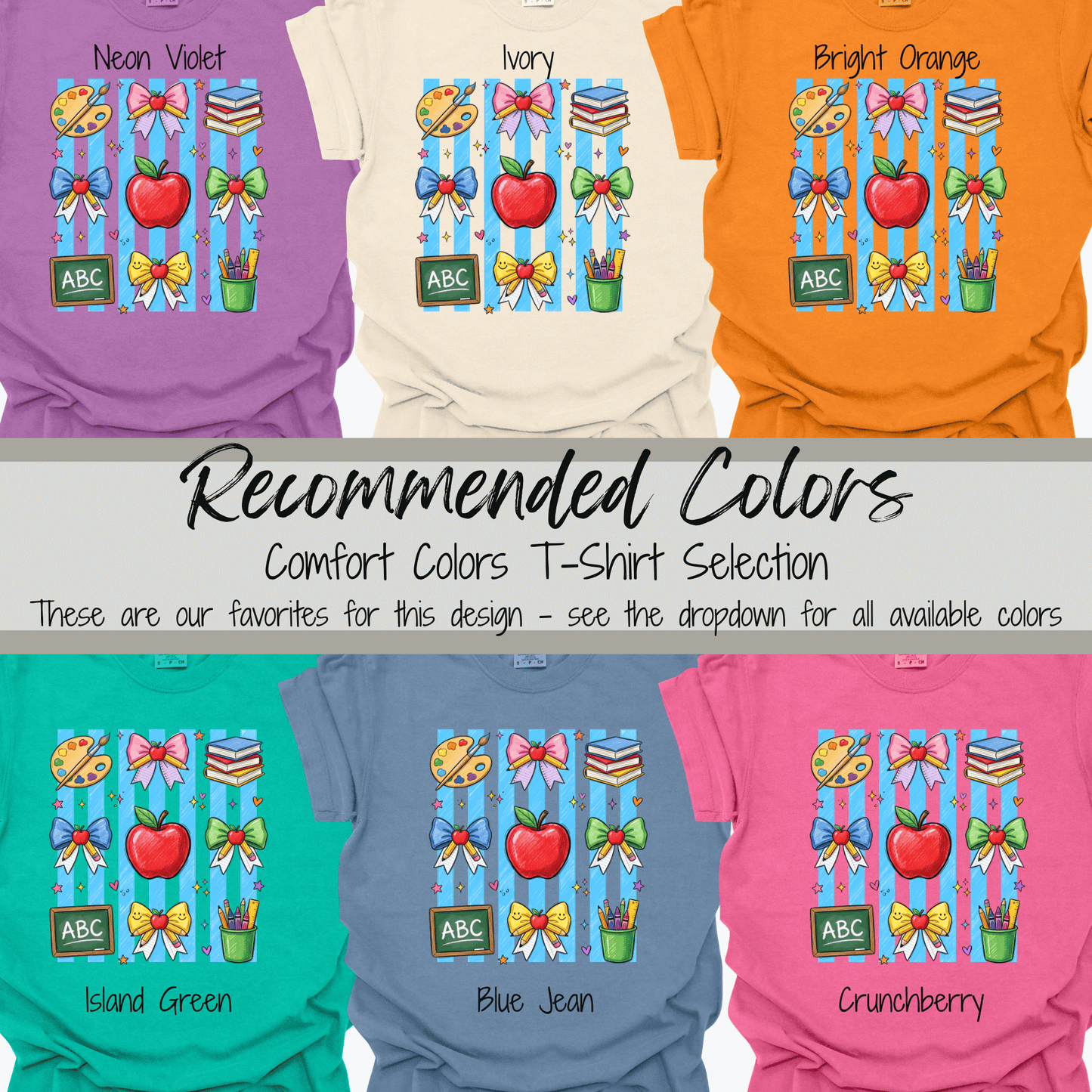 Teacher Bows | Classroom Icons Graphic Tee