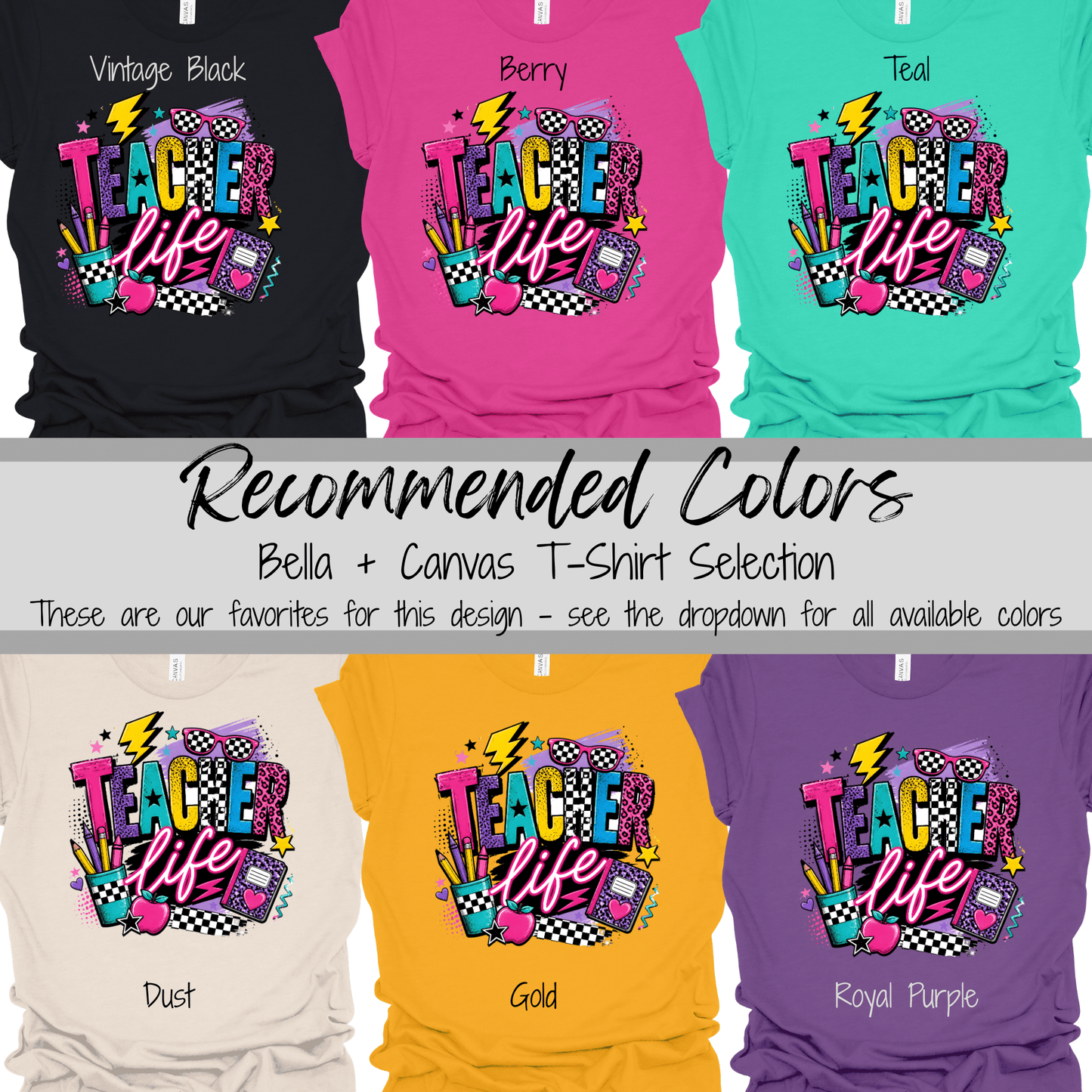 Teacher Life | Retro School Graphic Tee