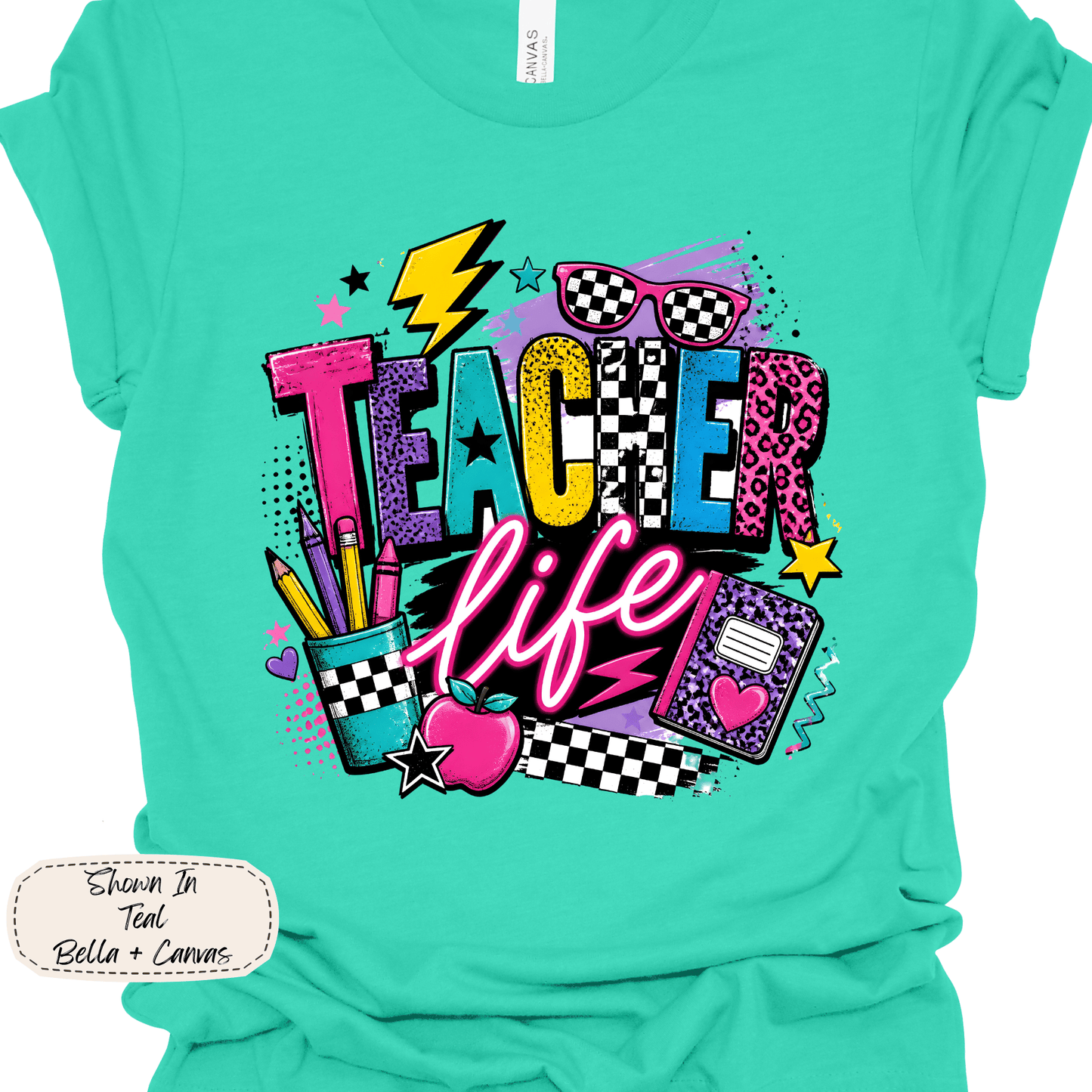 Teacher Life | Retro School Graphic Tee