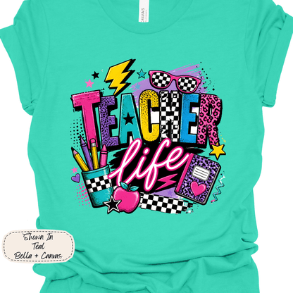 Teacher Life | Retro School Graphic Tee