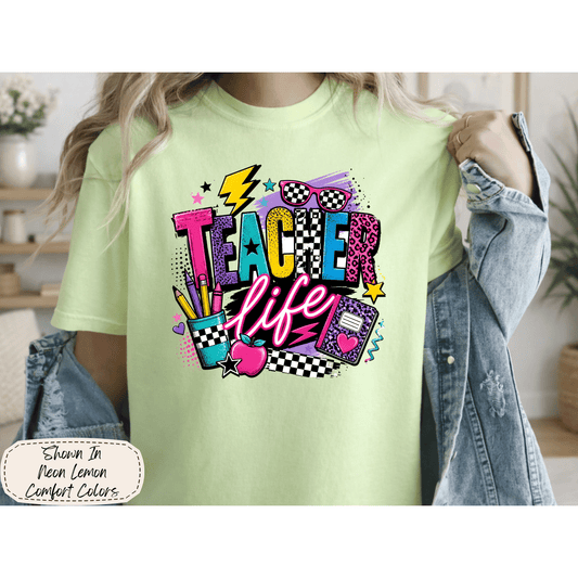 Teacher Life | Retro School Graphic Tee