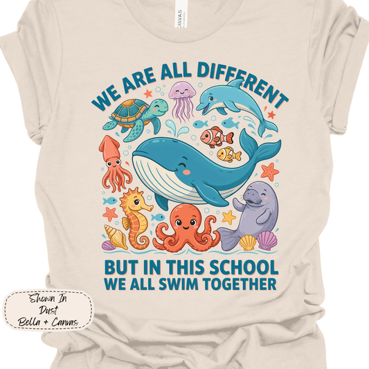 Classroom Community | We All Swim Together Graphic Tee