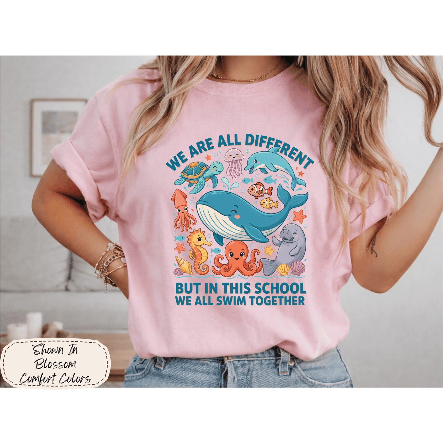 Classroom Community | We All Swim Together Graphic Tee