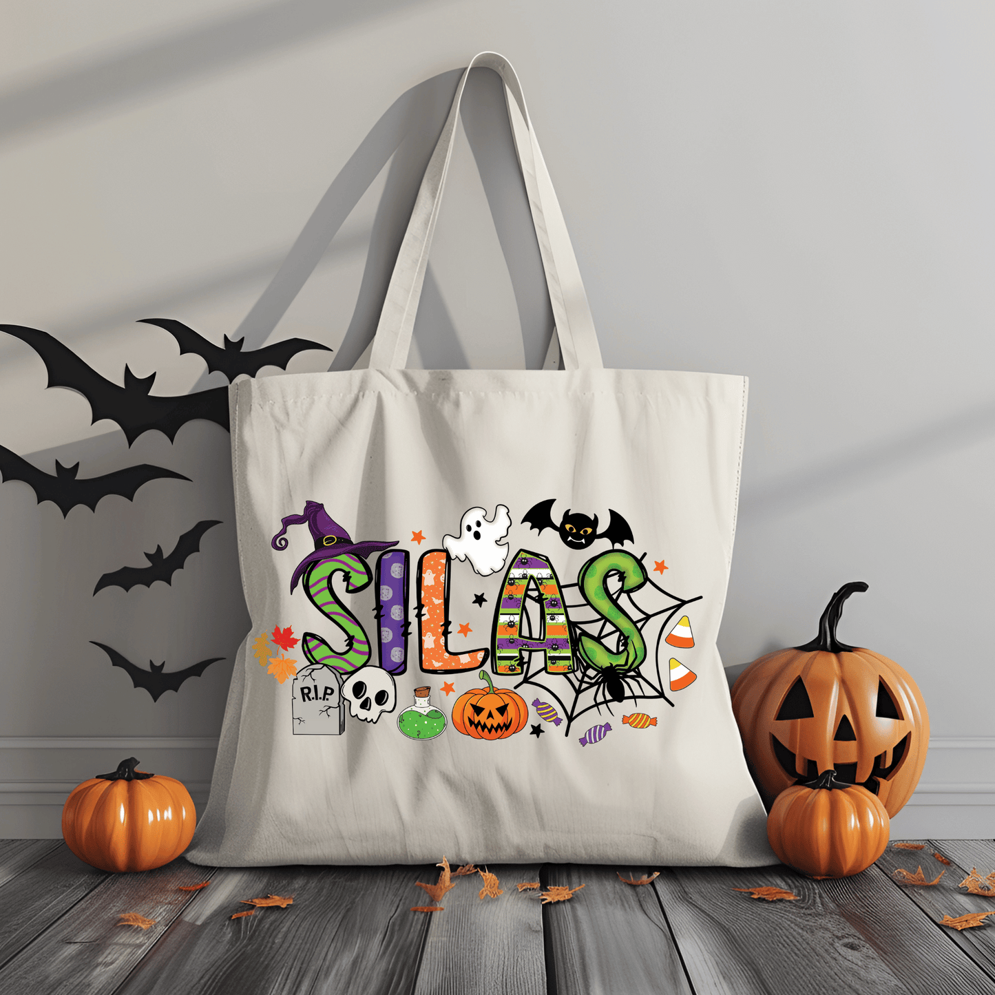 Personalized Halloween Tote Bag