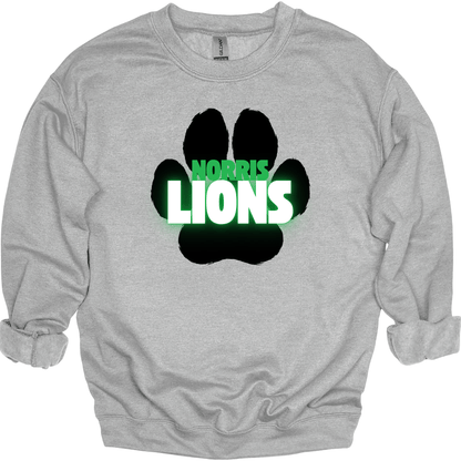 Neon Paw Print Crewneck Sweatshirt | Youth & Adult
