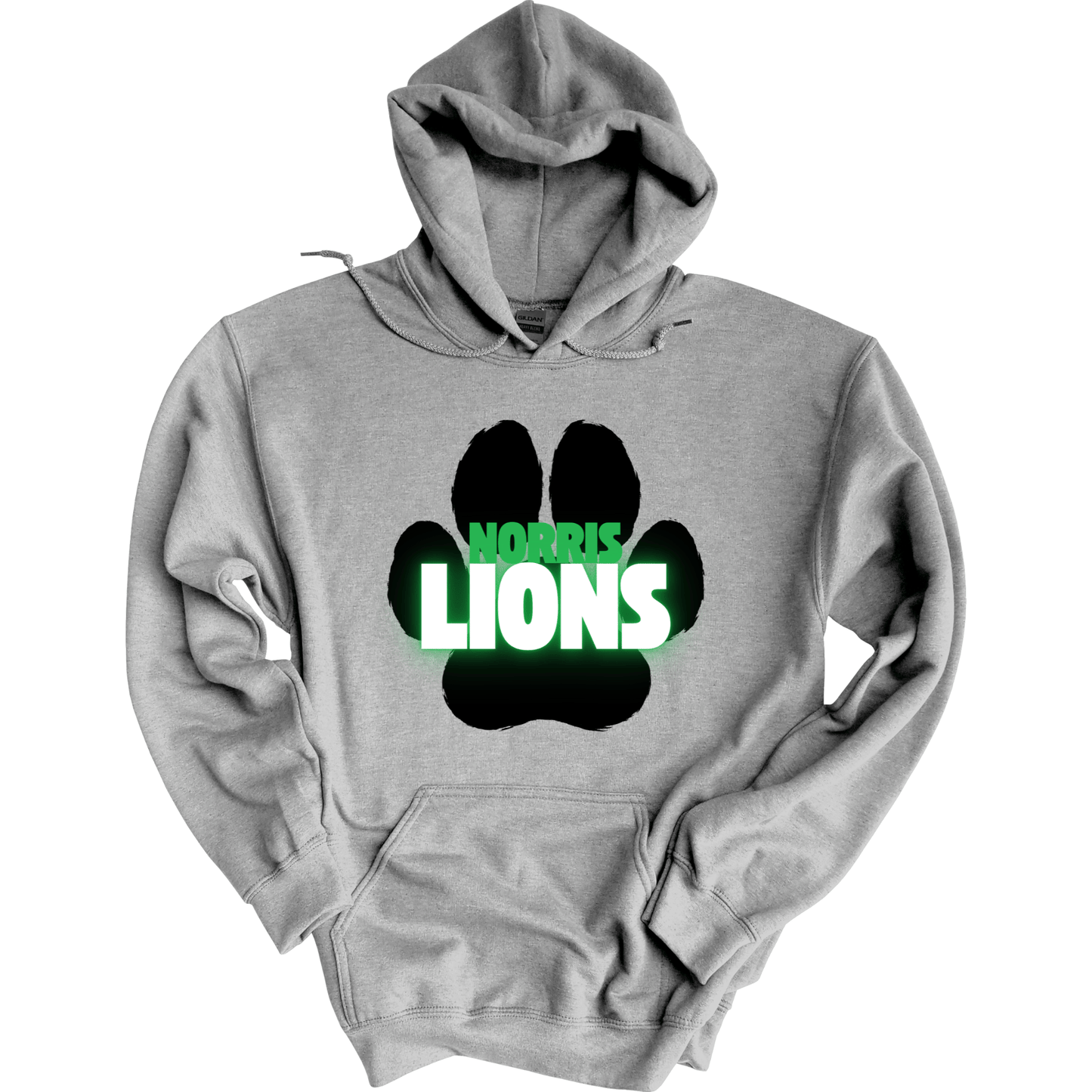 Neon Paw Print Hoodie Sweatshirt | Youth & Adult