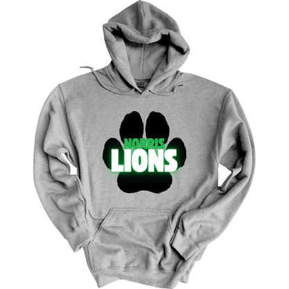 Neon Paw Print Hoodie Sweatshirt | Youth & Adult