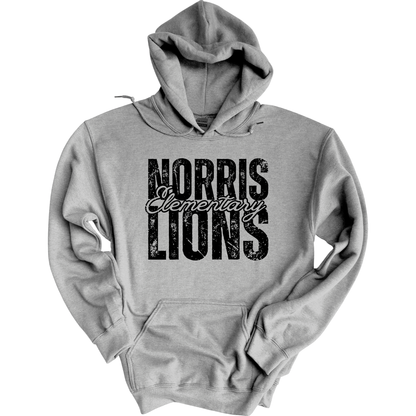 Norris Elementary Lions Grunge Hoodie Sweatshirt | Youth & Adult