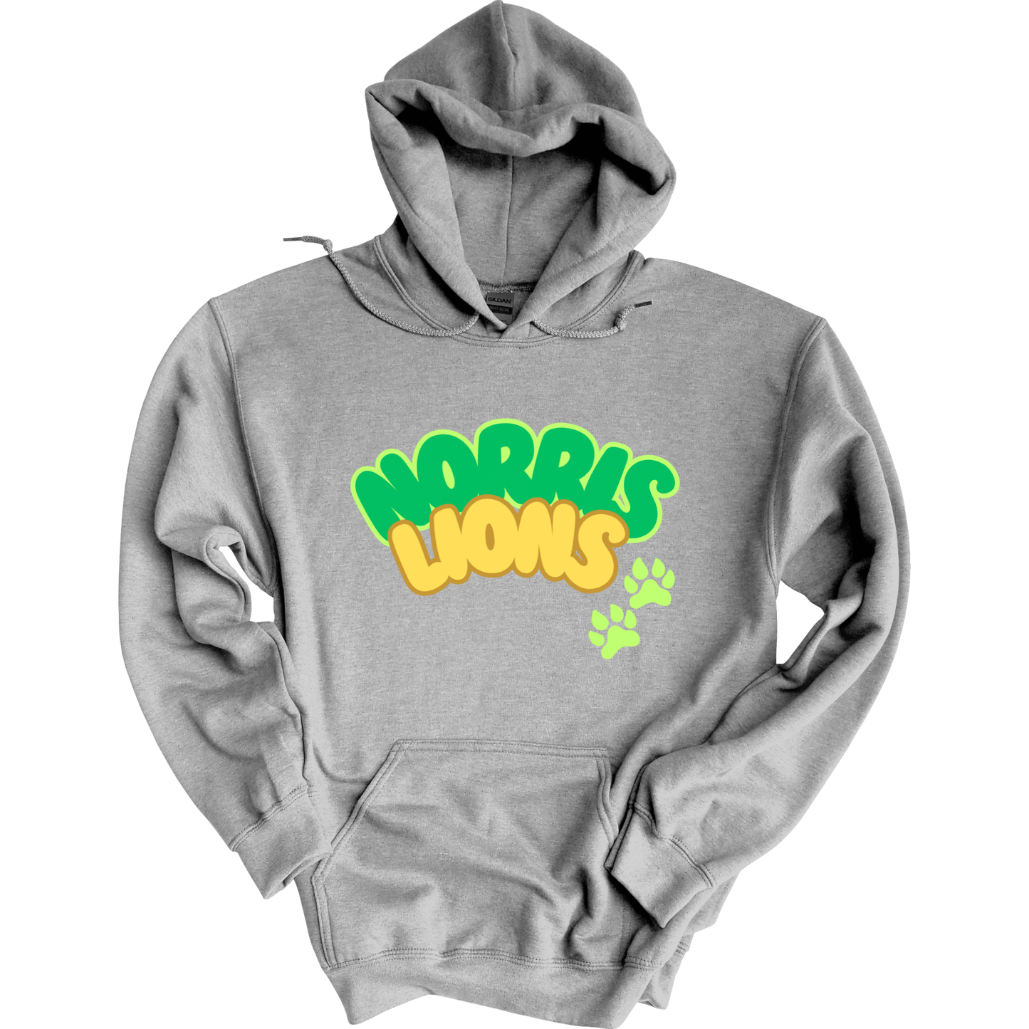 Norris Lions Bubble Letters Hoodie Sweatshirt | Youth & Adult