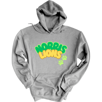 Norris Lions Bubble Letters Hoodie Sweatshirt | Youth & Adult