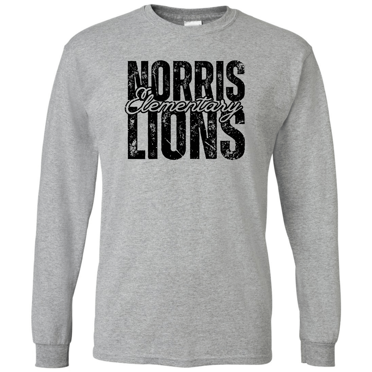 Norris Elementary Lions Grunge Long Sleeve T-Shirt | Youth & Adult