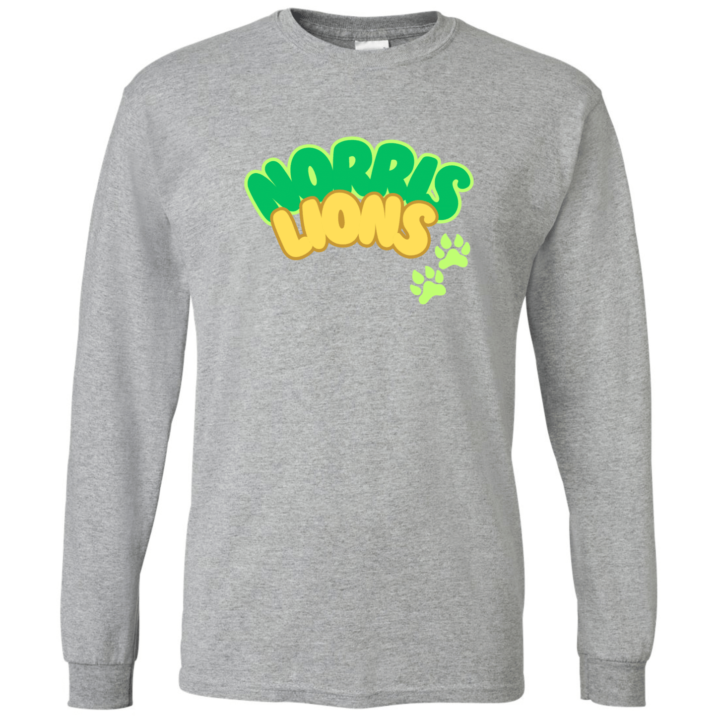 Norris Lions Bubble Letters Long Sleeve T-Shirt | Youth & Adult